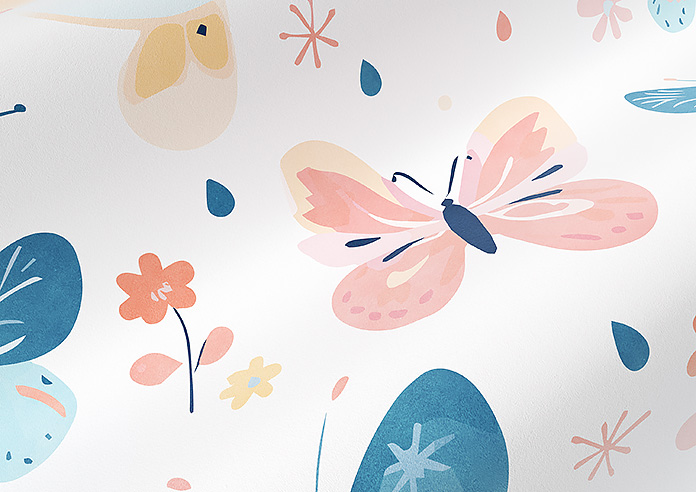Butterfly Garden, Crystal - Roman Blind - Image 4